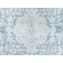 Load image into Gallery viewer, 9&#39;x12&#39; Ivory Semi Antique Persian Kerman Worn Wool, Sheared Low, Hand Knotted Distressed Look Oriental Rug FWR487524