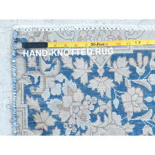 Load image into Gallery viewer, 9&#39;x12&#39; Ivory Semi Antique Persian Kerman Worn Wool, Sheared Low, Hand Knotted Distressed Look Oriental Rug FWR487524