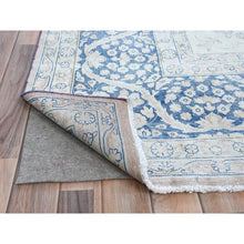 Load image into Gallery viewer, 10&#39;2&quot;x13&#39;4&quot; Faded Red Hand Knotted Worn Wool, Sheared Low, Distressed Look, Vintage Persian Kerman Oriental Rug FWR487548