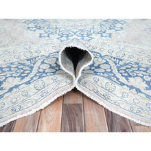 Load image into Gallery viewer, 10&#39;2&quot;x13&#39;4&quot; Faded Red Hand Knotted Worn Wool, Sheared Low, Distressed Look, Vintage Persian Kerman Oriental Rug FWR487548