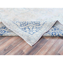 Load image into Gallery viewer, 10&#39;2&quot;x13&#39;4&quot; Faded Red Hand Knotted Worn Wool, Sheared Low, Distressed Look, Vintage Persian Kerman Oriental Rug FWR487548