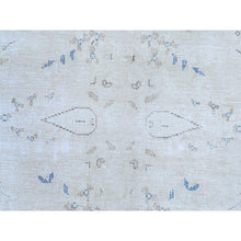 Load image into Gallery viewer, 9&#39;6&quot;x12&#39;6&quot; Ivory Semi Antique Persian Kerman, Distressed Look, Hand Knotted Cropped Thin, Worn Wool Oriental Rug FWR487554