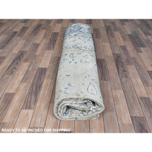 Load image into Gallery viewer, 9&#39;6&quot;x12&#39;6&quot; Ivory Semi Antique Persian Kerman, Distressed Look, Hand Knotted Cropped Thin, Worn Wool Oriental Rug FWR487554