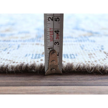 Load image into Gallery viewer, 9&#39;6&quot;x12&#39;6&quot; Ivory Semi Antique Persian Kerman, Distressed Look, Hand Knotted Cropped Thin, Worn Wool Oriental Rug FWR487554