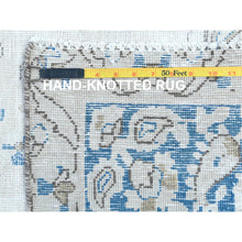 Load image into Gallery viewer, 9&#39;6&quot;x12&#39;6&quot; Ivory Semi Antique Persian Kerman, Distressed Look, Hand Knotted Cropped Thin, Worn Wool Oriental Rug FWR487554