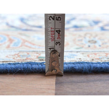 Load image into Gallery viewer, 9&#39;9&quot;x12&#39;8&quot; Navy Blue Vintage Persian Kerman Worn Wool, Sheared Low, Hand Knotted Distressed Look Oriental Rug FWR487560