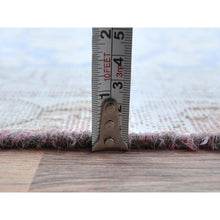Load image into Gallery viewer, 9&#39;7&quot;x12&#39;9&quot; Light Blue Hand Knotted Vintage Persian Kerman Sheared Low Worn Wool Distressed Look Oriental Rug FWR487590