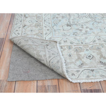 Load image into Gallery viewer, 7&#39;6&quot;x10&#39;10&quot; Beige Vintage Persian Kerman Hand Knotted Worn Wool Sheared Low Shabby Chic Distressed Look Oriental Rug FWR487602