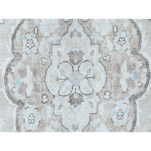 Load image into Gallery viewer, 7&#39;6&quot;x10&#39;10&quot; Beige Vintage Persian Kerman Hand Knotted Worn Wool Sheared Low Shabby Chic Distressed Look Oriental Rug FWR487602