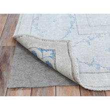Load image into Gallery viewer, 7&#39;9&quot;x10&#39;7&quot; Beige Old Persian Kerman Shabby Chic, Cropped Thin, Hand Knotted Worn Wool, Distressed Look Oriental Rug FWR487608