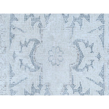 Load image into Gallery viewer, 7&#39;9&quot;x10&#39;7&quot; Beige Old Persian Kerman Shabby Chic, Cropped Thin, Hand Knotted Worn Wool, Distressed Look Oriental Rug FWR487608
