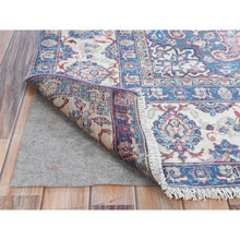 Load image into Gallery viewer, 6&#39;1&quot;x9&#39;6&quot; Pinky Red, Vintage Persian Kerman Hand Knotted Worn Wool, Cropped Thin, Shabby Chic Distressed Look Oriental Rug FWR487614