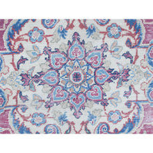 Load image into Gallery viewer, 6&#39;1&quot;x9&#39;6&quot; Pinky Red, Vintage Persian Kerman Hand Knotted Worn Wool, Cropped Thin, Shabby Chic Distressed Look Oriental Rug FWR487614