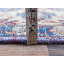 Load image into Gallery viewer, 6&#39;1&quot;x9&#39;6&quot; Pinky Red, Vintage Persian Kerman Hand Knotted Worn Wool, Cropped Thin, Shabby Chic Distressed Look Oriental Rug FWR487614