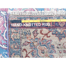 Load image into Gallery viewer, 6&#39;1&quot;x9&#39;6&quot; Pinky Red, Vintage Persian Kerman Hand Knotted Worn Wool, Cropped Thin, Shabby Chic Distressed Look Oriental Rug FWR487614