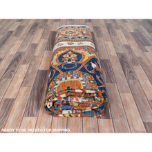 Load image into Gallery viewer, 9&#39;x11&#39;8&quot; Rust Red, Antiqued Persian Serapi Inspired Design, Ghazni Wool, 200 Kpsi Densely Woven, Hand Knotted, Natural Dyes Oriental Rug FWR487632