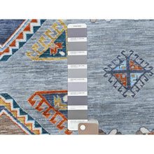 Load image into Gallery viewer, 9&#39;x11&#39;9&quot; Gray Armenian Inspired Caucasian Design, 200 Kpsi Denser Weave, Hand Knotted, Natural Dyes Ghazni Wool Oriental Rug FWR487638