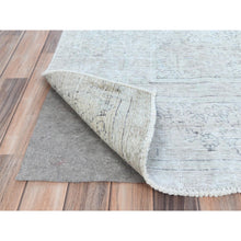 Load image into Gallery viewer, 7&#39;1&quot;x10&#39;8&quot; Beige Vintage Persian Tabriz Hand Knotted Worn Wool, Sheared Low, Distressed Look Shabby Chic Oriental Rug FWR487686