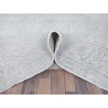 Load image into Gallery viewer, 7&#39;1&quot;x10&#39;8&quot; Beige Vintage Persian Tabriz Hand Knotted Worn Wool, Sheared Low, Distressed Look Shabby Chic Oriental Rug FWR487686