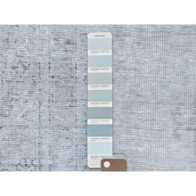Load image into Gallery viewer, 7&#39;1&quot;x10&#39;8&quot; Beige Vintage Persian Tabriz Hand Knotted Worn Wool, Sheared Low, Distressed Look Shabby Chic Oriental Rug FWR487686