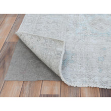 Load image into Gallery viewer, 8&#39;1&quot;x10&#39;9&quot; Beige Shabby Chic Vintage Persian Tabriz Hand Knotted Worn Wool, Cropped Thin, Distressed Look Oriental Rug FWR487710