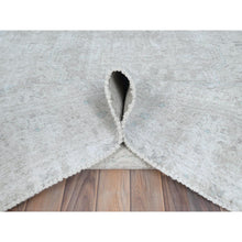 Load image into Gallery viewer, 8&#39;1&quot;x10&#39;9&quot; Beige Shabby Chic Vintage Persian Tabriz Hand Knotted Worn Wool, Cropped Thin, Distressed Look Oriental Rug FWR487710