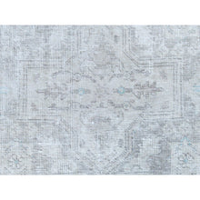 Load image into Gallery viewer, 8&#39;1&quot;x10&#39;9&quot; Beige Shabby Chic Vintage Persian Tabriz Hand Knotted Worn Wool, Cropped Thin, Distressed Look Oriental Rug FWR487710