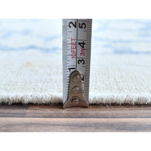 Load image into Gallery viewer, 9&#39;7&quot;x13&#39;10&quot; Light Blue Worn Wool, Cropped Thin, Hand Knotted Distressed Look Shabby Chic Semi Antique Persian Kerman Oriental Rug FWR489702