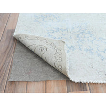 Load image into Gallery viewer, 9&#39;10&quot;x13&#39;7&quot; Ivory Hand Knotted, Vintage Persian Kerman Sheared Low, Worn Wool, Shabby Chic, Distressed Look, Oriental Rug FWR489738