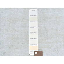 Load image into Gallery viewer, 9&#39;10&quot;x13&#39;7&quot; Ivory Hand Knotted, Vintage Persian Kerman Sheared Low, Worn Wool, Shabby Chic, Distressed Look, Oriental Rug FWR489738