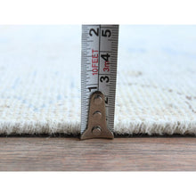 Load image into Gallery viewer, 9&#39;10&quot;x13&#39;7&quot; Ivory Hand Knotted, Vintage Persian Kerman Sheared Low, Worn Wool, Shabby Chic, Distressed Look, Oriental Rug FWR489738