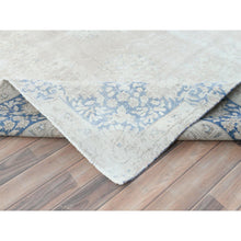 Load image into Gallery viewer, 9&#39;7&quot;x13&#39;2&quot; Beige Vintage Persian Kerman Shabby Chic, Sheared Low, Worn Wool Distressed Look Hand Knotted Oriental Rug FWR489768