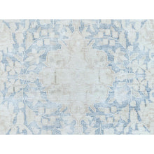 Load image into Gallery viewer, 9&#39;7&quot;x13&#39;2&quot; Beige Vintage Persian Kerman Shabby Chic, Sheared Low, Worn Wool Distressed Look Hand Knotted Oriental Rug FWR489768