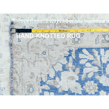 Load image into Gallery viewer, 9&#39;7&quot;x13&#39;2&quot; Beige Vintage Persian Kerman Shabby Chic, Sheared Low, Worn Wool Distressed Look Hand Knotted Oriental Rug FWR489768