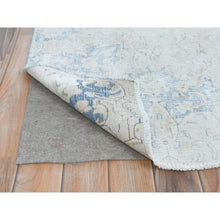Load image into Gallery viewer, 8&#39;2&quot;x13&#39; Ivory Semi Antique Persian Kerman Hand Knotted Cropped Thin, Worn Wool Distressed Look Shabby Chic Oriental Rug FWR489774