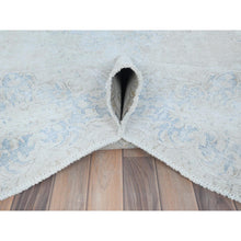 Load image into Gallery viewer, 8&#39;2&quot;x13&#39; Ivory Semi Antique Persian Kerman Hand Knotted Cropped Thin, Worn Wool Distressed Look Shabby Chic Oriental Rug FWR489774