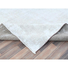 Load image into Gallery viewer, 8&#39;x11&#39; Faded Red Vintage Persian Kerman Hand Knotted Worn Wool, Cropped Thin, Shabby Chic, Distressed Look Oriental Rug FWR489780
