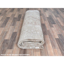 Load image into Gallery viewer, 8&#39;x11&#39; Faded Red Vintage Persian Kerman Hand Knotted Worn Wool, Cropped Thin, Shabby Chic, Distressed Look Oriental Rug FWR489780