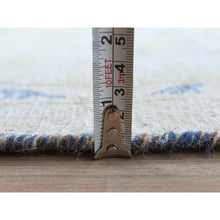 Load image into Gallery viewer, 7&#39;2&quot;x10&#39; Light Blue Old Persian Kerman Hand Knotted Cropped Thin, Worn Wool, Shabby Chic Distressed Look Oriental Rug FWR489792