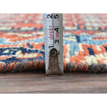 Load image into Gallery viewer, 3&#39;7&quot;x9&#39;3&quot; Tomato Red, Pure Wool, Vintage Persian Serab With Small Repetitive Boteh Design, Hand Knotted, Worn Down, Distressed Look, Wide Runner Oriental Rug FWR489966