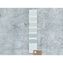Load image into Gallery viewer, 7&#39;7&quot;x10&#39;10&quot; Cream, Vintage Persian Tabriz Sheared Low Distressed Look, Shabby Chic Worn Wool Hand Knotted, Oriental Rug FWR490278