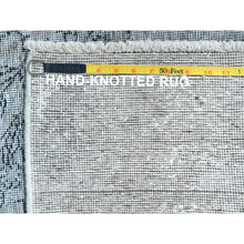 Load image into Gallery viewer, 7&#39;7&quot;x10&#39;10&quot; Cream, Vintage Persian Tabriz Sheared Low Distressed Look, Shabby Chic Worn Wool Hand Knotted, Oriental Rug FWR490278