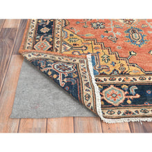Load image into Gallery viewer, 4&#39;x5&#39;10&quot; Burnt Orange Hand Knotted Pure Wool, Natural Dyes, Afghan Peshawar With Heriz Design Oriental Rug FWR490356