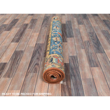 Load image into Gallery viewer, 3&#39;10&quot;x6&#39;2&quot; Burnt Orange Afghan Peshawar With Bakshaish Design, Hand Knotted Pure Wool, Natural Dyes Oriental Rug FWR490362