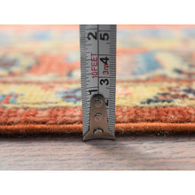 Load image into Gallery viewer, 3&#39;10&quot;x6&#39;2&quot; Burnt Orange Afghan Peshawar With Bakshaish Design, Hand Knotted Pure Wool, Natural Dyes Oriental Rug FWR490362