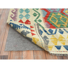 Load image into Gallery viewer, 10&#39;x16&#39; Colorful, Hand Woven Afghan Kilim With Geometric Design, Flat Weave Veggie Dyes Vibrant Wool, Reversible Oversized Oriental Rug FWR490692