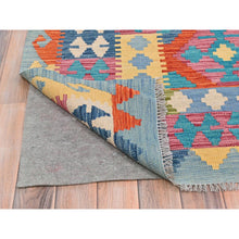 Load image into Gallery viewer, 10&#39;x16&#39; Colorful, Veggie Dyes Pure Wool Hand Woven, Afghan Kilim With Geometric Design Flat Weave, Reversible Oversized Oriental Rug FWR490902