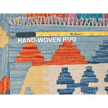 Load image into Gallery viewer, 10&#39;x16&#39; Colorful, Veggie Dyes Pure Wool Hand Woven, Afghan Kilim With Geometric Design Flat Weave, Reversible Oversized Oriental Rug FWR490902