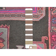 Load image into Gallery viewer, 4&#39;3&quot;x11&#39;5&quot; Chocolate Brown With Batches Of Pink, Bohemian Vintage Northwest Persian, Abrash, Clean, Sheared Low, Hand Knotted Pure Wool Wide Runner Oriental Rug FWR491172
