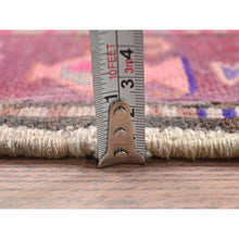 Load image into Gallery viewer, 4&#39;3&quot;x11&#39;5&quot; Chocolate Brown With Batches Of Pink, Bohemian Vintage Northwest Persian, Abrash, Clean, Sheared Low, Hand Knotted Pure Wool Wide Runner Oriental Rug FWR491172